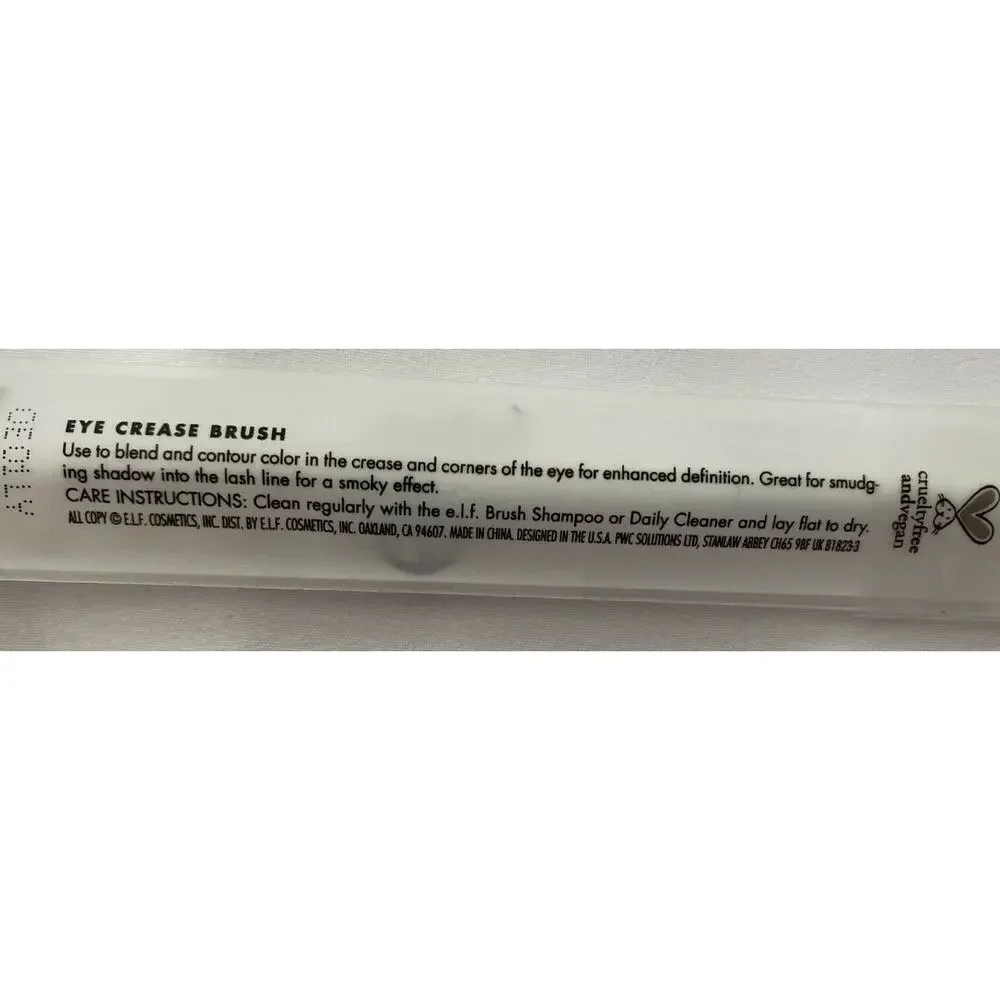 e.l.f. Eye Crease Brush Set of 4 Cruelty Free Vegan New in Box